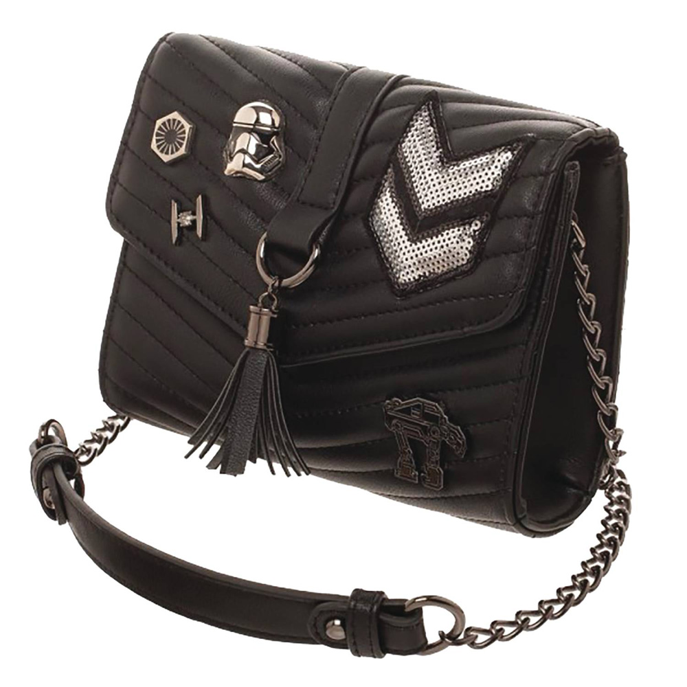 Image: Star Wars Quilted Crossbody Handbag: Dark Side  (w/Tassel) - Bioworld Merchandising