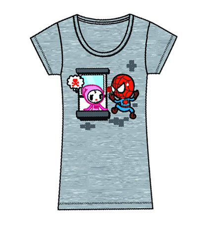 Image: Marvel x Tokidoki: Spider-Man - Mon Amour Juniors T-Shirt  (XL)