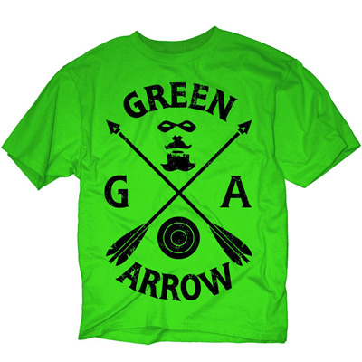 Image: Green Arrow T-Shirt: Crossed Arrows [Green]  (XL) - 