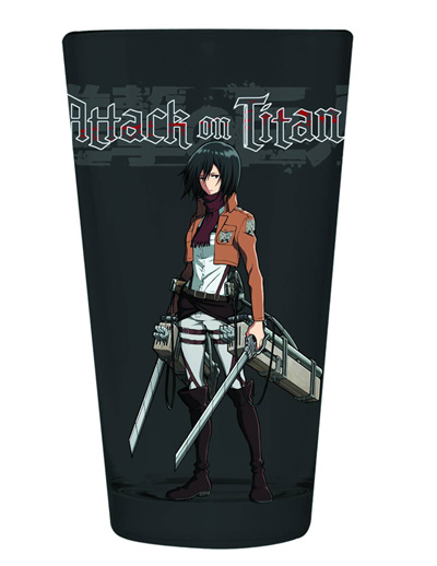 Image: Attack on Titan Pint Glass: Mikasa  - 