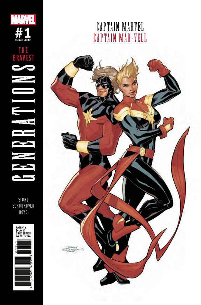 Image: Generations: Captain Marvel & Captain Mar-Vell #1 (variant cover - Dodson)  [2017] - Marvel Comics