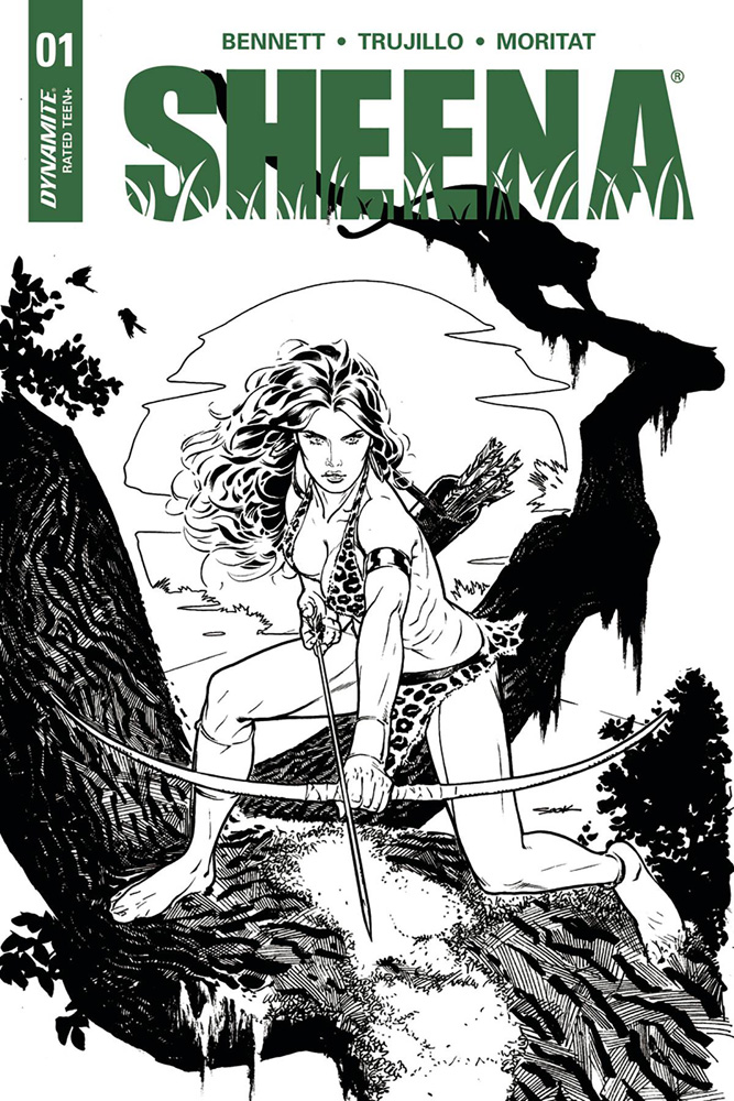 Image: Sheena Queen of the Jungle #1 (Sook b&w incentive cover - 01071) (20-copy)  [2017] - Dynamite
