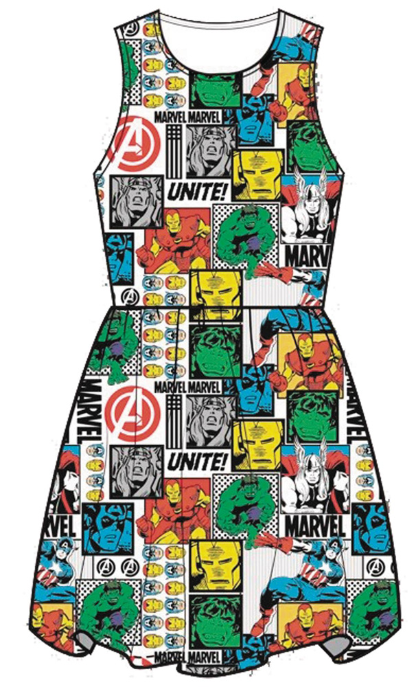 Image: Marvel Dress: Comic Pop! [White]  (M) - Mighty Fine