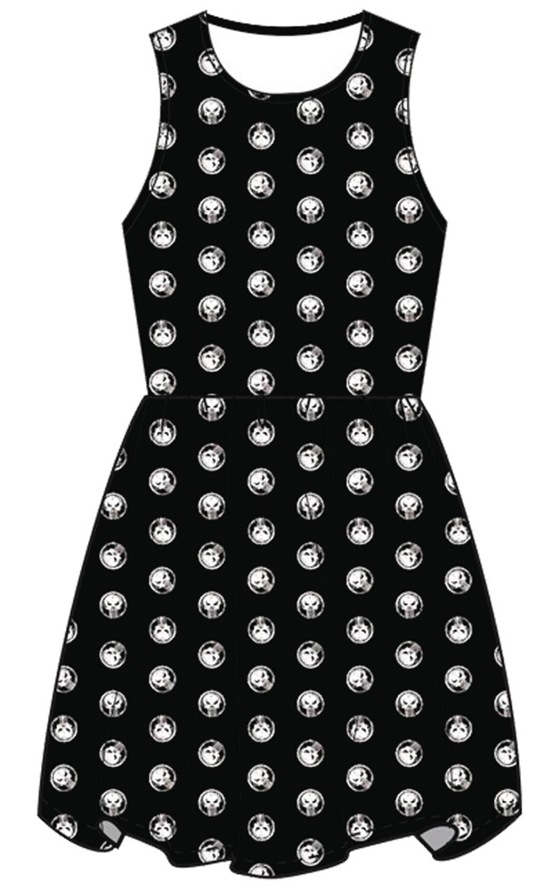 Image: Marvel Dress: Punisher Stencil [Black]  (XL) - Mighty Fine