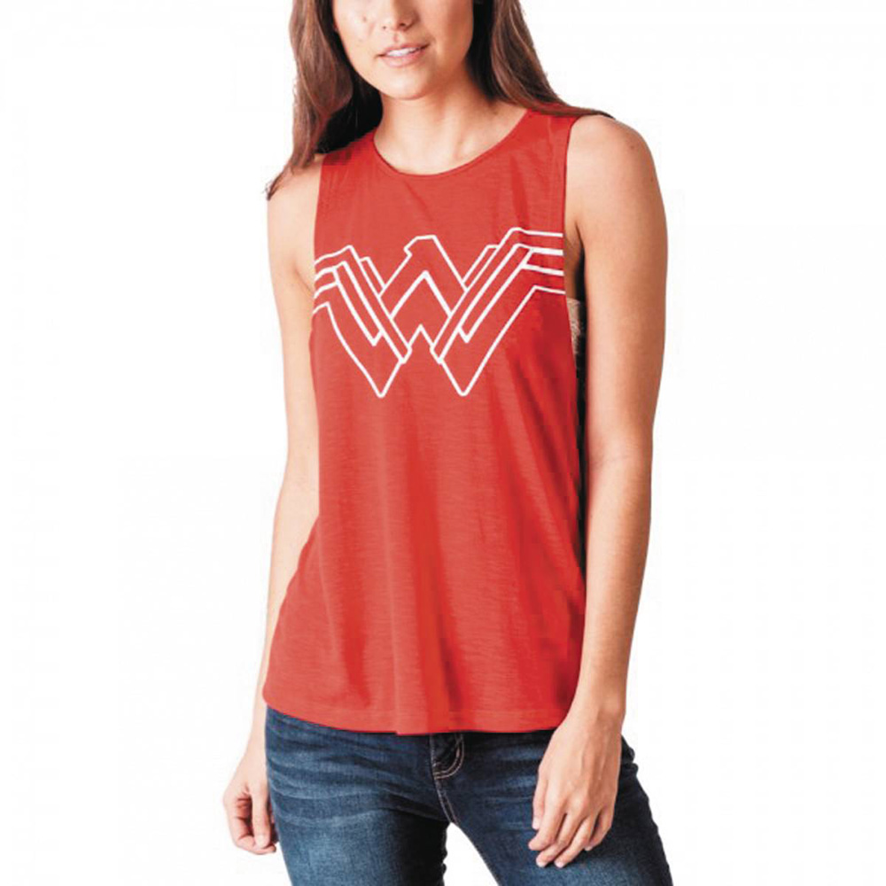 Image: DC Movie Wonder Woman Juniors: Cut-Out Tank [Red]  (XL) - Bioworld Merchandising