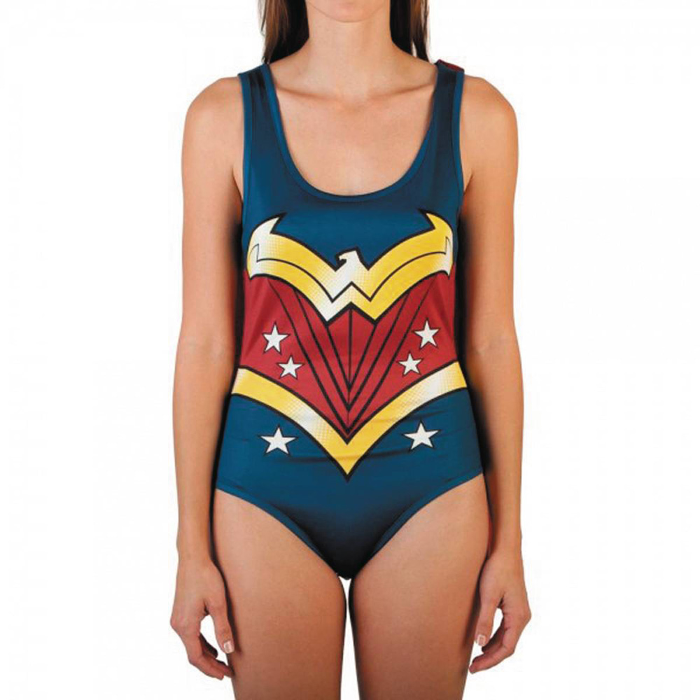 Image: DC Comics Wonder Woman Juniors: Body-Suit w/Cape  (M) - Bioworld Merchandising