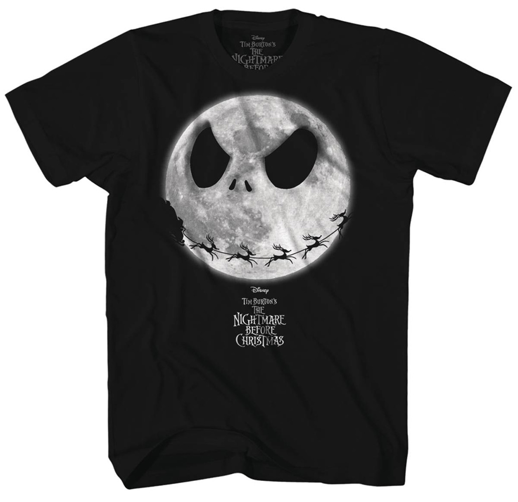 Image: Nightmare Before Christmas T-Shirt: Jack Moon [Black]  (L) - Mad Engine