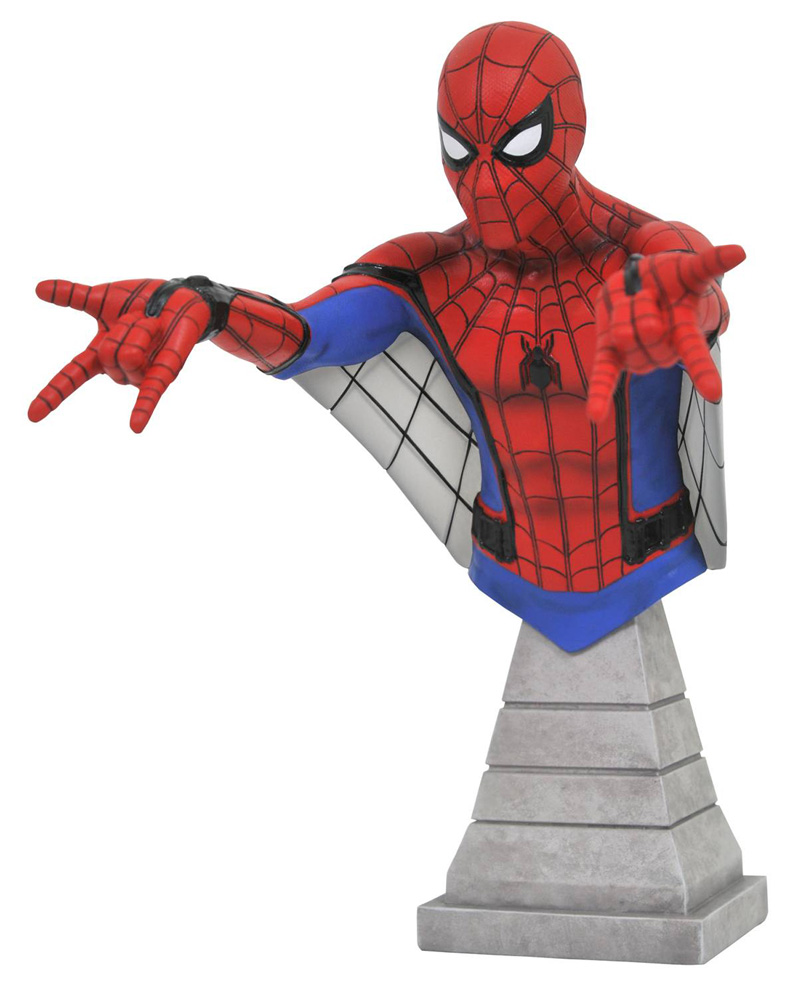 Image: Marvel Spider-Man Homecoming Bust: Web Glider Spider-Man  - Diamond Select Toys LLC