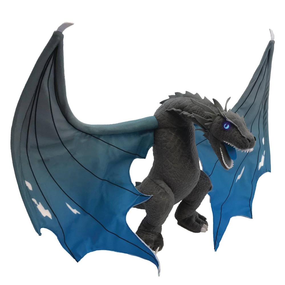 Image: Game of Thrones Ghost Plush: Icy Viserion Jumbo Dragon  - Factory Entertainment