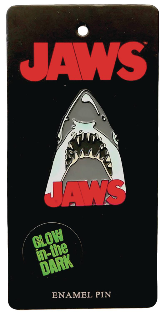 Image: Glow in the Dark Enamel Pin: Jaws  - Rock Rebel