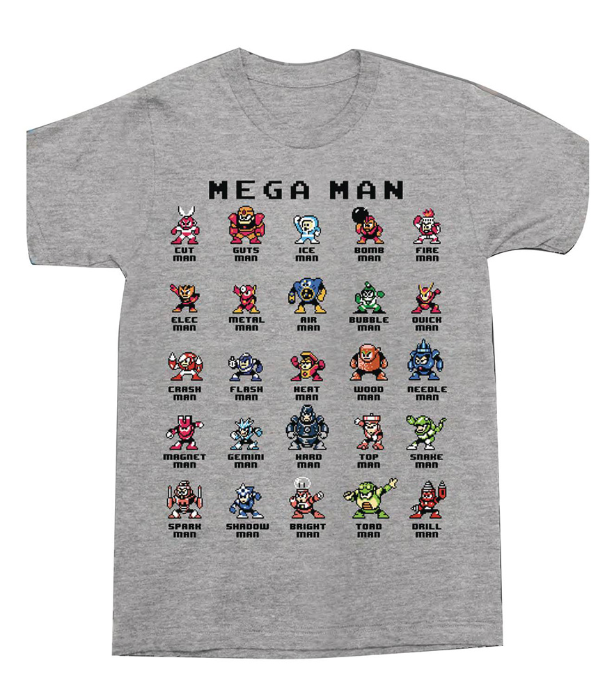 Image: Megaman T-Shirt: Pixel Villains Oxford  (M) - Changes