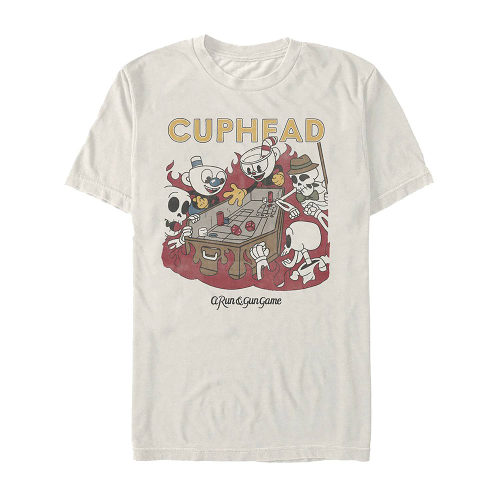 Image: Cuphead T-Shirt: Poster [White]  (S) - Fifth Sun