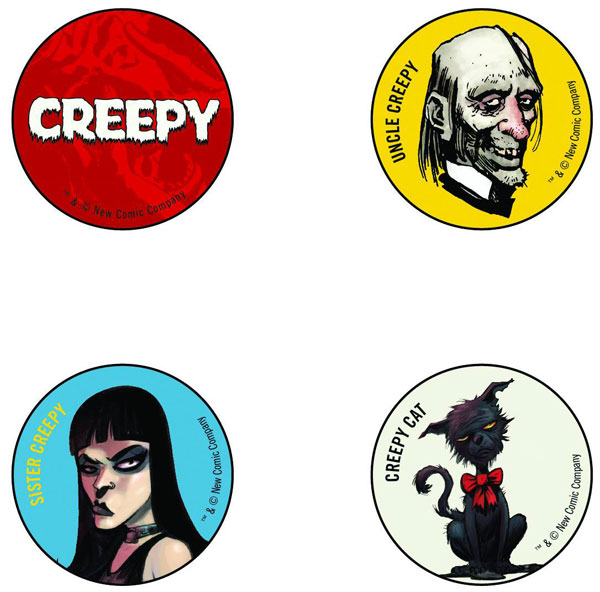 Image: Creepy 4-Pack Button Set 