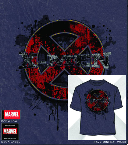 Image: X-Men: Untamed Vest Navy Min Wash PX T-Shirt  (XXL) - Mad Engine
