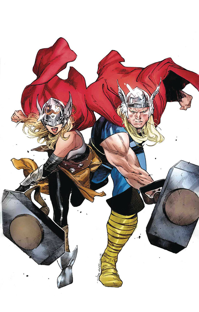 Image: Generations: The Unworthy Thor & The Mighty Thor #1 (variant cover - Coipel)  [2017] - Marvel Comics