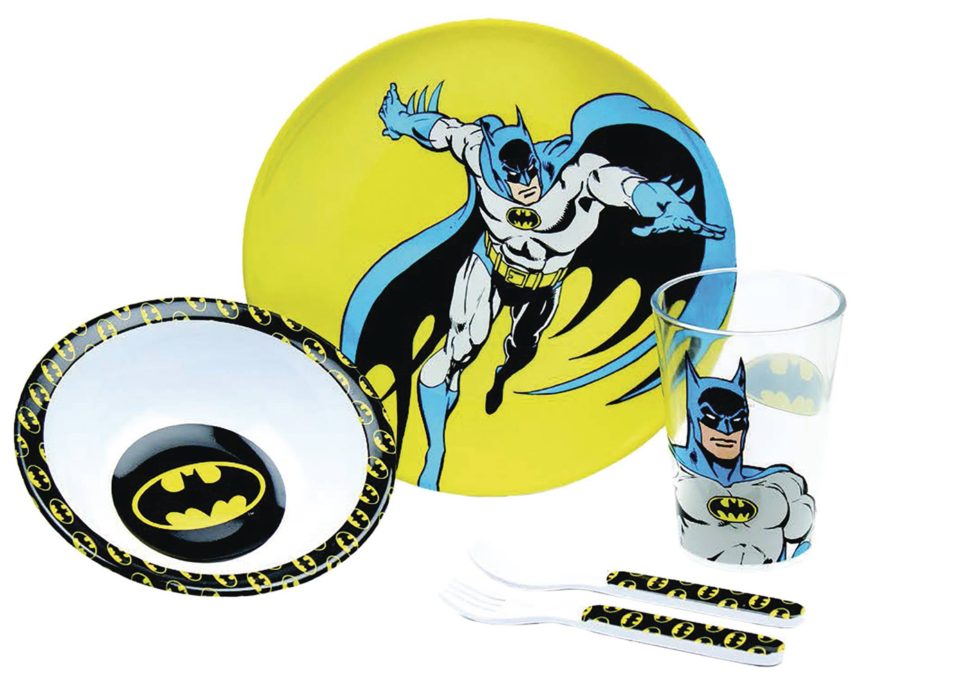 Image: Batman 5-Piece Meal-Time Set  - Bumkins Finer Baby Products