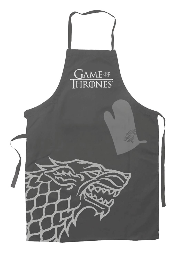 Image: Game of Thrones Apron and Oven Mitt Set: House Stark  - Sd Toys (Dirac Dist Sl)