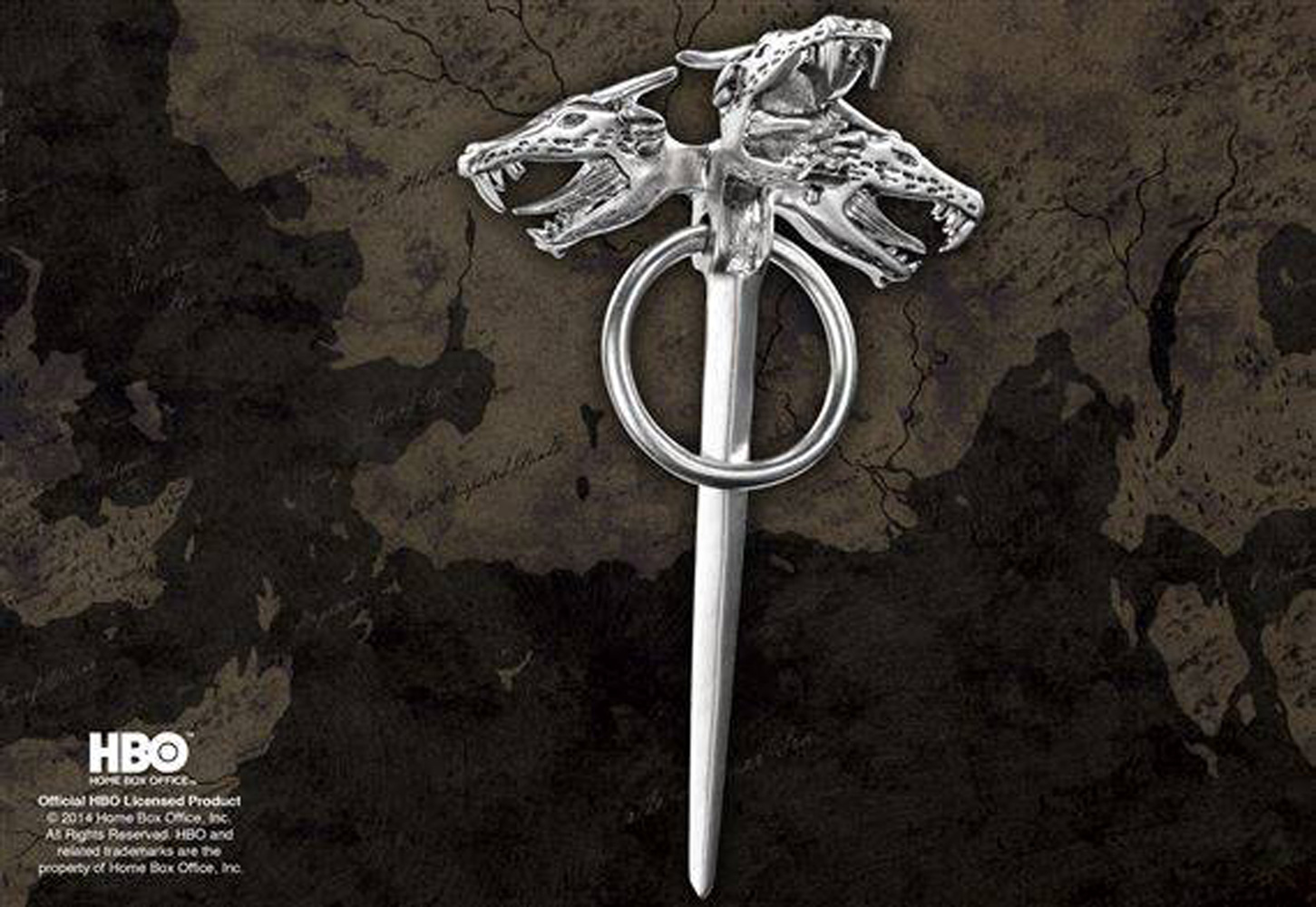 Image: Game of Thrones Replica Pin: Daenery's Three Dragon  - The Noble Collection