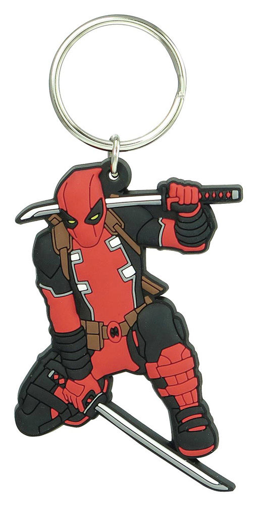 Image: Marvel Soft Touch PVC Keyring 6-Piece Bag: Deadpool  - Monogram Products