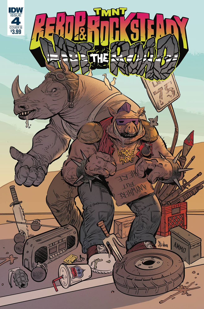 Image: Teenage Mutant Ninja Turtles: Bebop Rocksteady - Hit the Road #4 (cover B - Strahm)  [2018] - IDW Publishing