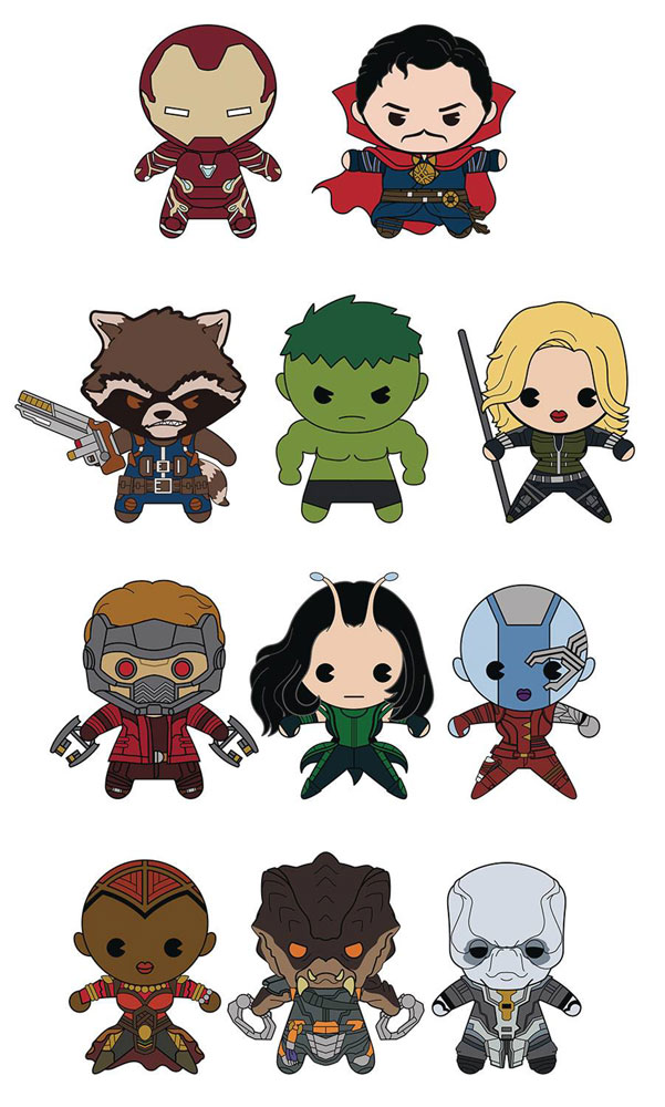 Image: Avengers: Infinity War Series 1 Laser Cut Figural Keyring 24-Piece Blind Mystery Box Display  - Monogram Products