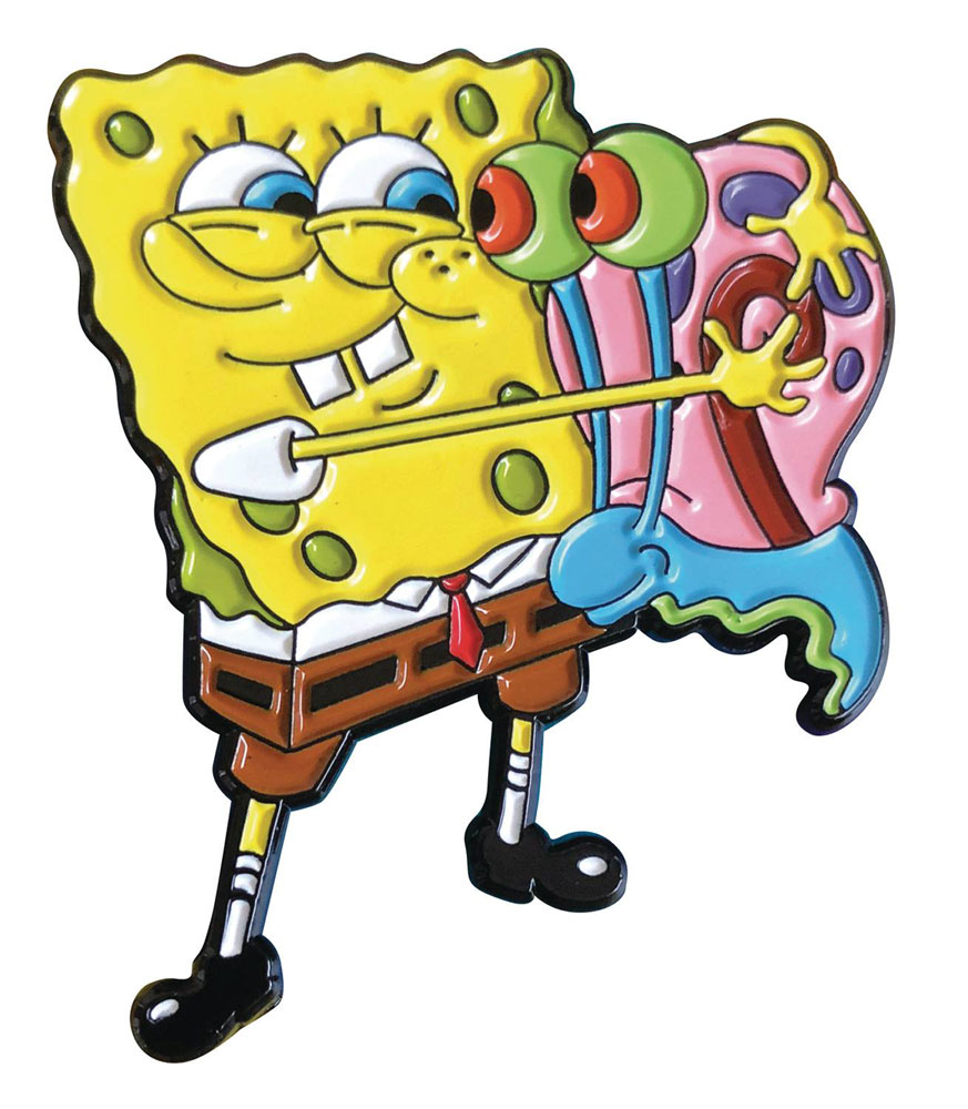 Image: Spongebob Squarepants Lapel Pin: Spongebob and Gary  - Zen Monkey Studios LLC