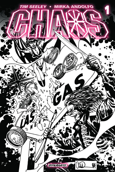 Image: Chaos! #1 (20-copy incentive cover - Adlard B&W Art) - Dynamite