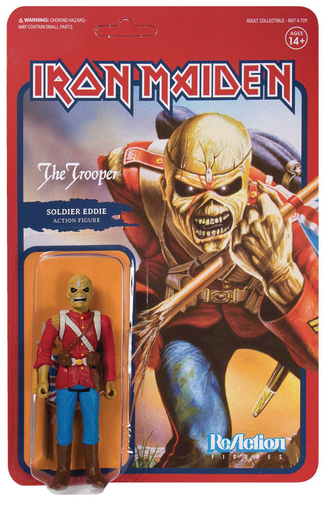 Image: Iron Maiden ReAction Action Figure: The Trooper - Soldier Eddie  - Super 7