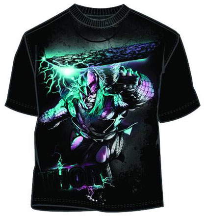 Image: Thor: Hammer Lunge Black T-Shirt  (M)