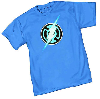 Image: Blue Lantern: Flash Symbol T-Shirt  (L)