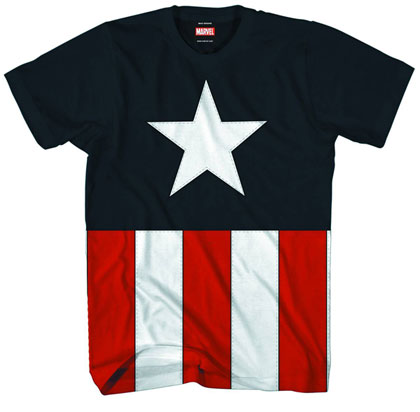 Image: Captain America: Tees Cap T-Shirt [Navy]  (M) - 