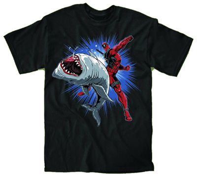 Image: Deadpool: Shark Punch T-Shirt [Black]  (L) - 