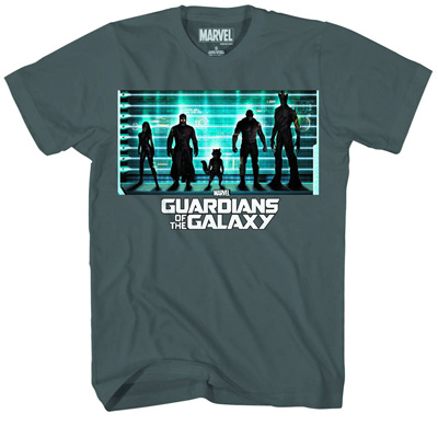 Image: Guardians of the Galaxy: The Line Up T-Shirt [Navy Faded]  (M) - 