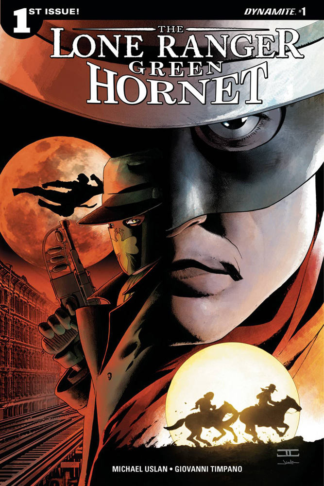 The Lone Ranger/Green Hornet #1 cover by John Cassaday