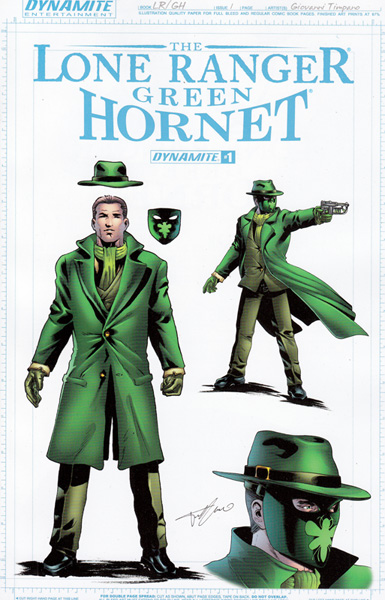 The Lone Ranger/Green Hornet #1 Green Hornet Design cover by Giovanni Timpano