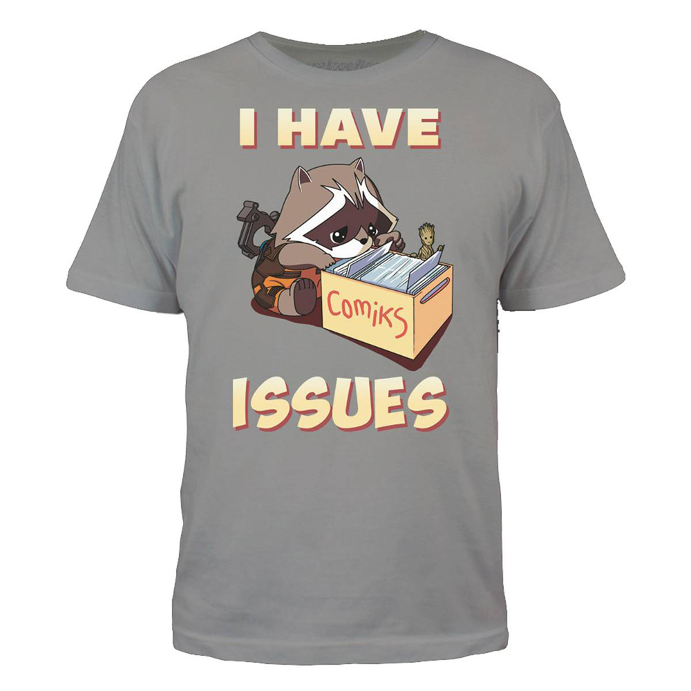 Image: Guardians of the Galaxy T-Shirt: 'I Have Issues' [Silver]  (XXL) - Mighty Fine
