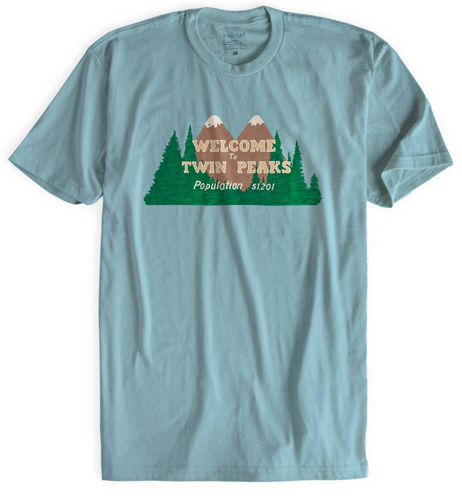 Image: Twin Peaks T-Shirt: Welcome to Twin Peaks [Light Blue]  (S) - Habitat Skateboards