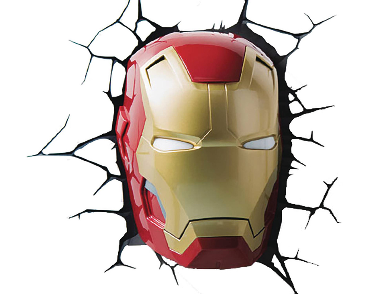 Image: Marvel L'il Iron Man Mask Mini 3D Light Inner Case  - 3D Lighting Innovations Inc.