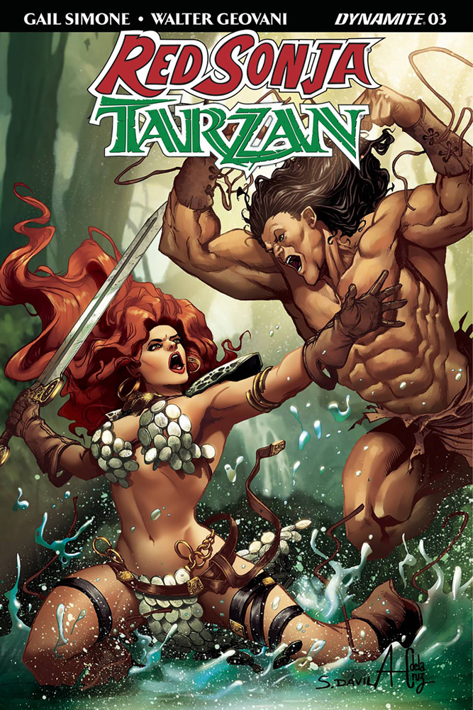 Image: Red Sonja / Tarzan #3 (cover C - Davila) - Dynamite