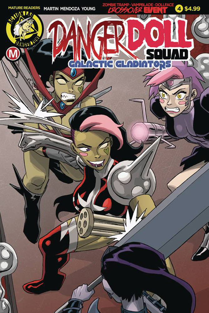 Image: Danger Doll Squad: Galactic Gladiators #4 (cover A - Young) - Action Lab - Danger Zone