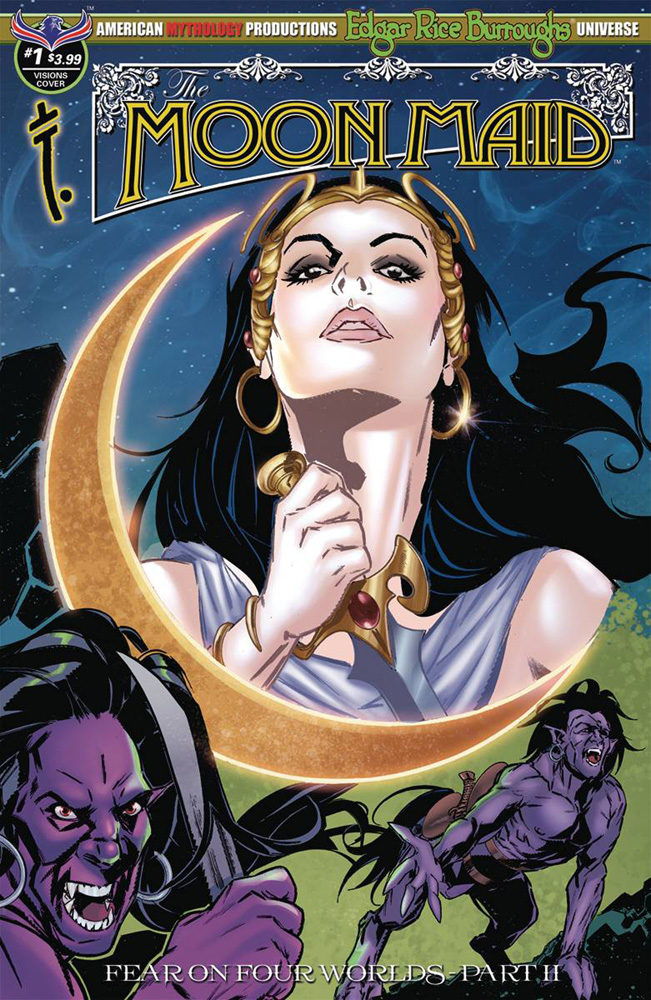 Image: Moon Maid #1 (Visions of Venus cover - Rearte) - American Mythology Productions