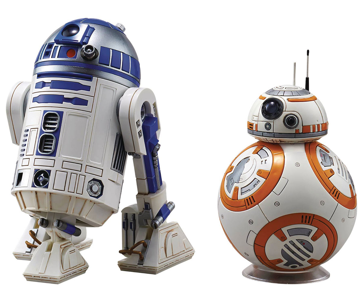 Image: Star Wars 1/12 Scale Plastic Model Kit: BB-8 & R2-D2  - Bandai Hobby