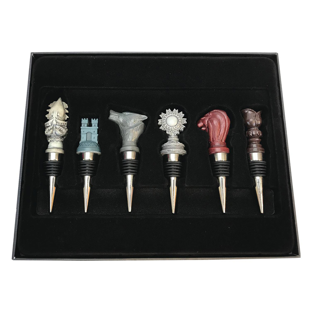 Image: Game of Thrones Wine Stopper 6-Piece Set: House Sigil  - Factory Entertainment