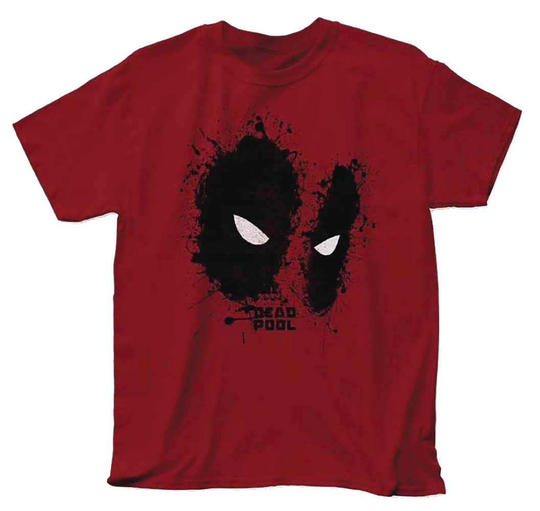 Image: Deadpool T-Shirt: Logo Splatter [Cardinal]  (S) - Impact Merchandising