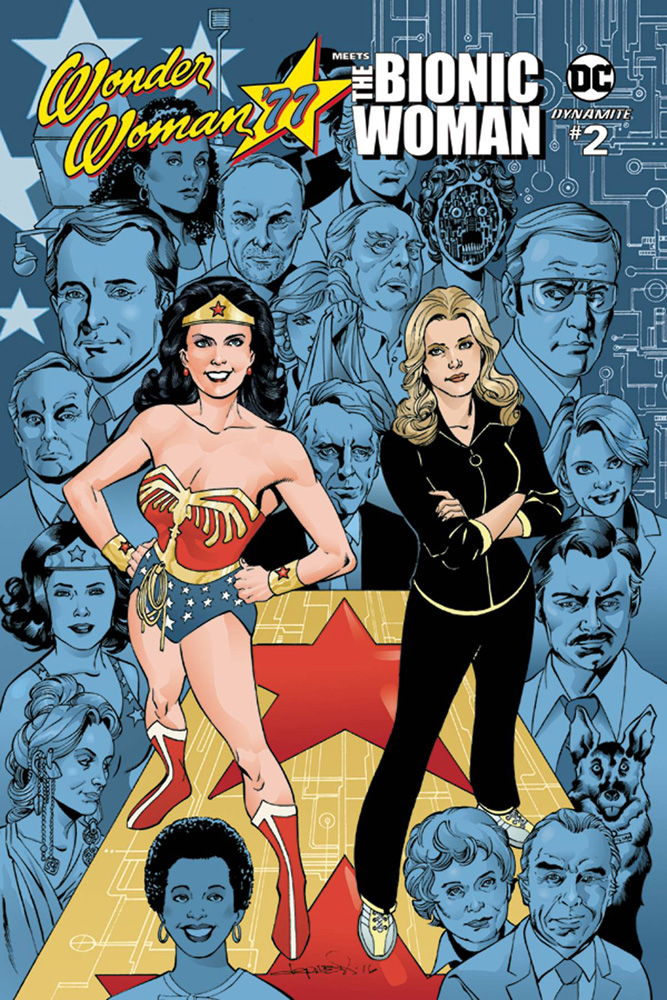 Wonder Woman '77 Meets the Bionic Woman #2 cover by Aaron Lopresti