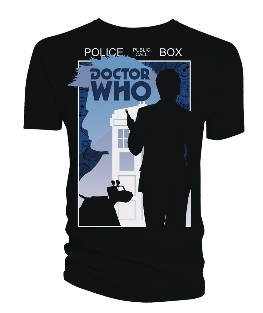 Image: Doctor Who T-Shirt: Tennant Silhouette [Black]  (XXL) - Titan Books Uk