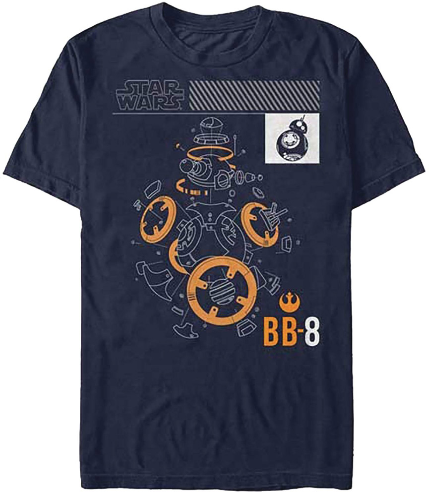 Image: Star Wars T-Shirt: E8 - BB-8 Basic Expansion [Navy]  (L) - Fifth Sun