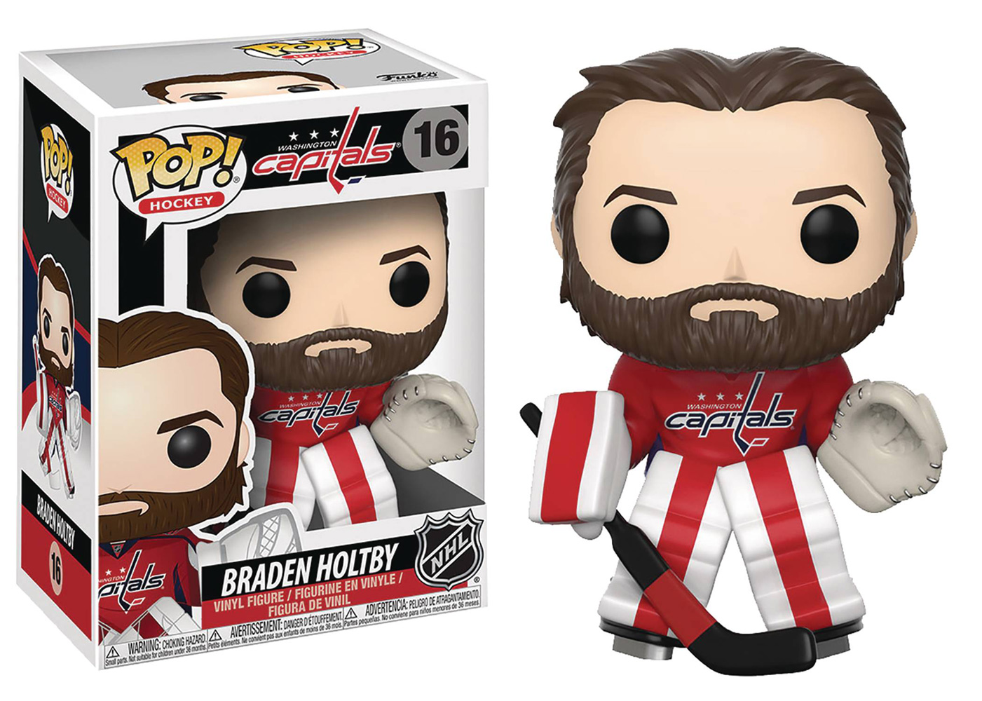 Image: Pop! NHL Series 2 Vinyl Figure: Braden Holtby  (Home Jersey) - Funko