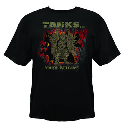 Image: World of Warcraft: Tanks Youre Welcome Black T-Shirt  (XL) - 