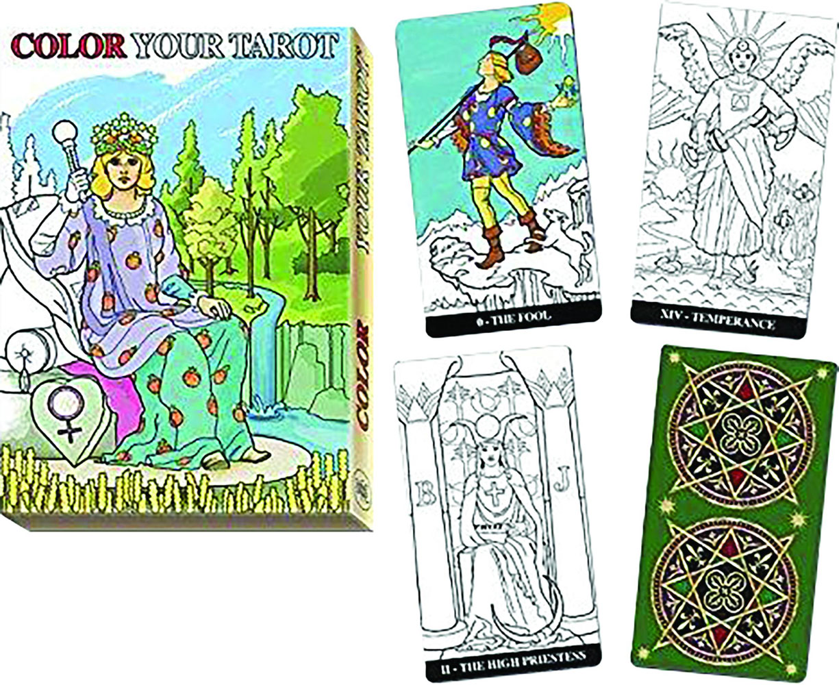 Image: Tarot Deck: Color Your Tarot Deck  - Llewellyn Publications